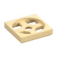 Turntable 2 x 2 Plate, Base, Tan