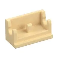Hinge Brick 1 x 2 Base, Tan