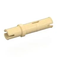 Technic Pin Long without Friction Ridges, with Anti-Roll Notch, Tan