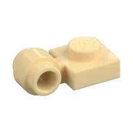 Plate Special 1 x 1 with Clip Light, Bar Hole [Thick Ring], Tan