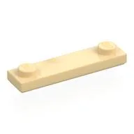 Plate Special 1 x 4 with 2 Studs with Groove [New Underside], Tan