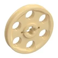 Technic Wedge Belt Wheel [aka Pulley], Tan