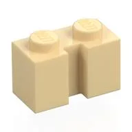 Brick Special 1 x 2 with Groove, Tan