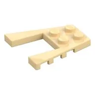 Wedge Plate 4 x 4 with 2 x 2 Cutout, Tan