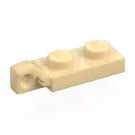 Hinge Plate 1 x 2 Locking with 1 Finger On End, without Groove, Tan
