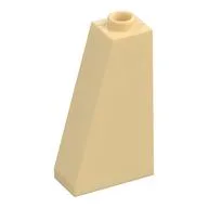 Brick Sloped 75° 2 x 1 x 3 with Hollow Stud, Tan