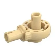 Technic Rotation Joint Ball Loop with Two Perpendicular Pins with Friction, Tan