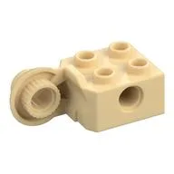 Technic Brick Special 2 x 2 with Pin Hole, Rotation Joint Ball Half [Vertical Side], Tan