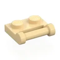 Plate Special 1 x 2 [Side Handle Closed Ends], Tan