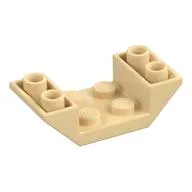 Brick Sloped Inverted 45° 4 x 2 Double with 2 x 2 Recessed, Tan
