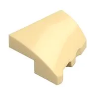 Brick Wedged, Curved 2 x 2 with Stud Notch Left, Tan