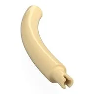 Animal Body Part / Plant, Tail / Neck / Branch / Trunk, Middle Section with Pin, Square Pin Hole, Tan