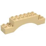 Duplo Brick 2 x 10 x 2 Arch, Tan