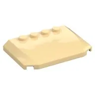 Brick Wedged, Curved Triple 4 x 6 x 2/3 with 4 Studs, Tan