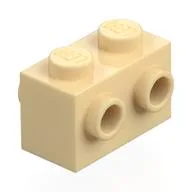 Brick Special 1 x 2 with Studs on 2 Sides, Tan