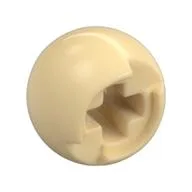 Technic Ball Joint with Through Axle Hole, Tan
