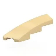 Brick Wedged, Curved 1 x 4 with Stud Notch Left, Tan