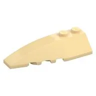 Brick Wedged, Curved 6 x 2 Left, Smooth Inner Walls, Tan