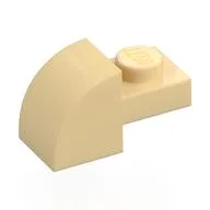 Brick Curved 1 x 2 x 1 with Curved Top, Tan
