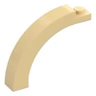 Brick Arch 1 x 5 x 3 1/3 Curved Top, Tan