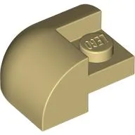 Brick Round, Curved 2 x 2 x 1, Corner, Tan