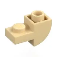 Brick Curved Inverted 1 x 2 with 1 x 1 Cutouts, Tan