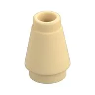 Cone 1 x 1 [Top Groove], Tan