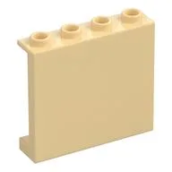 Panel 1 x 4 x 3 [Side Supports / Hollow Studs], Tan
