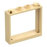 Window 1 x 4 x 3 without Shutter Tabs, Tan