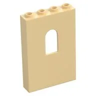 Panel 1 x 4 x 5 with Arched Window, Tan