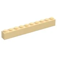Brick 1 x 10, Tan