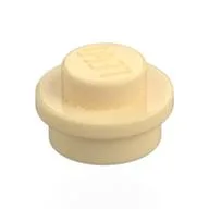 Plate Round 1 x 1 with Solid Stud, Tan