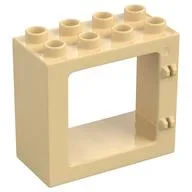 Duplo Door / Window Frame Flat Front Surface, Completely Open Back, Tan