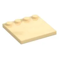 Plate Special 4 x 4, Studs on One Edge Plain], Tan