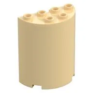 Cylinder Half 2 x 4 x 4, Tan