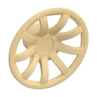 Wheel Cover 9 Spoke - 24mm D., Tan