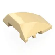 Brick Wedged, Curved 4 x 3 No Studs [Plain], Tan