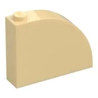 Brick Curved 1 x 4 x 2 2/3, Tan
