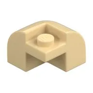 Brick Round, Curved 2 x 2 x 1 1/3, Corner, Tan