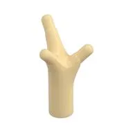 Bar 1L / Stem with 3 Sprouts/Prongs, Tan