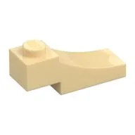 Brick Curved, 3 x 1 with 1/3 Inverted Cutout, Tan