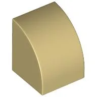 Brick Curved 1 x 1, Tan