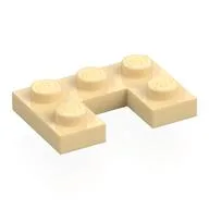 Plate 2 x 3 with 1 x 1 Cutout, Tan
