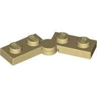 Hinge Plate 1 x 4 Swivel Top / Base - Solid Clip [Complete Assembly], Tan
