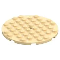 Plate Round 8 x 8, Tan