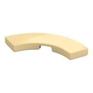 Tile 3 x 3 Curved, Macaroni, Tan