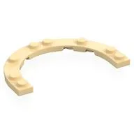 Plate Round Half 5 x 8 with 4 x 6 Round Cutout, Tan