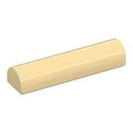 Brick Curved 1 x 4 x 2/3 Double, No Studs, Tan
