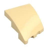Brick Wedged, Curved 3 x 2 with Stud Notch Left, Tan