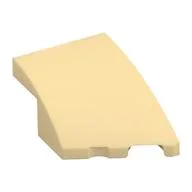 Brick Wedged, Curved 3 x 2 with Stud Notch Right, Tan